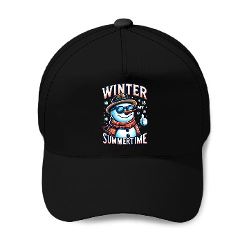 Discover Snowman Rocking Sunglasses Baseball Caps