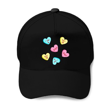 Discover Sweet Candy Hearts Valentines Day Baseball Caps
