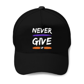 Discover Resilience Threads: Never Give Up Apparel Baseball Caps