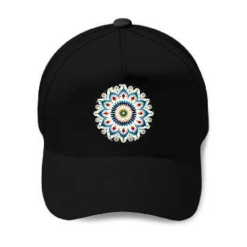Discover Peacock Mandala Pattern Art Baseball Caps