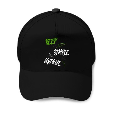 Discover KEEP IT SIMPLE AND UNIQUE-WHITE GREEN LETTERING Baseball Caps