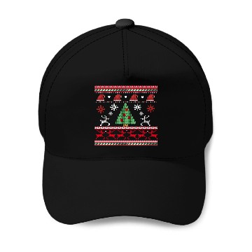 Discover Winter Knitting Funny Holiday Baseball Caps