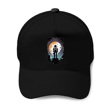 Discover astronauts enter the space dimension Baseball Caps