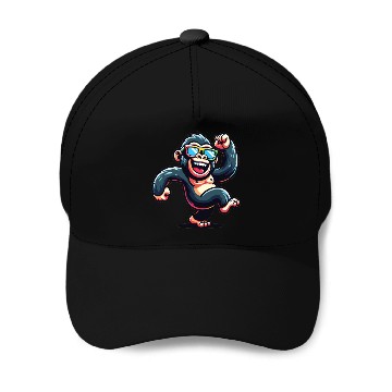 Discover Gorilla With Sunglasses Baseball Caps
