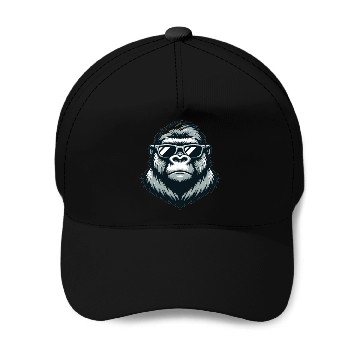 Discover Gorilla With Sunglasses Baseball Caps