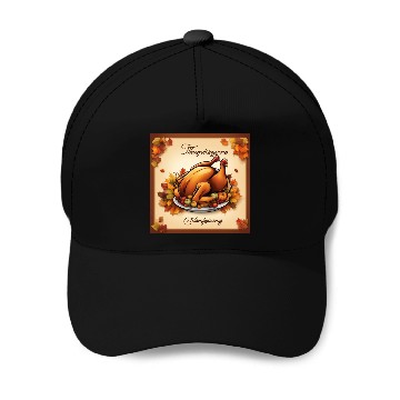 Discover happy thanksgiving Baseball Caps