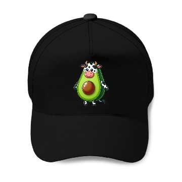 Discover Avocado cow Baseball Caps