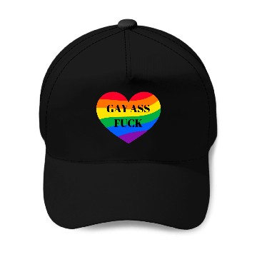 Discover Rainbow Heart Gay Baseball Caps