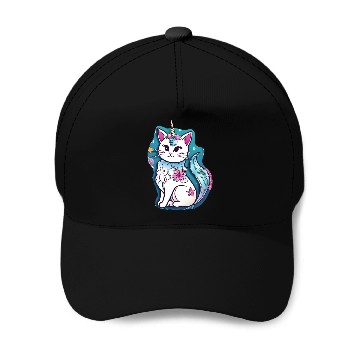 Discover Unicorn Mercat Baseball Caps