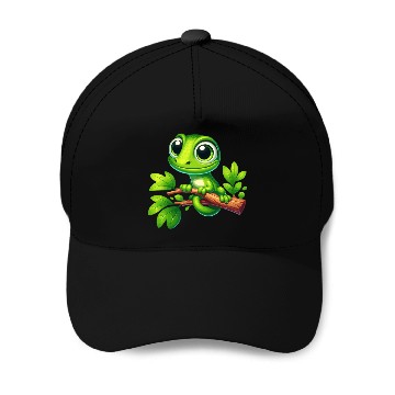 Discover Green Anole Lizard Baseball Caps