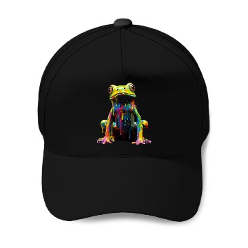 Discover Rainbow Frog Baseball Caps