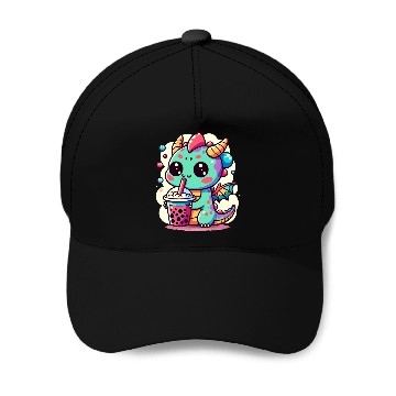 Discover Boba Tea Dragon Kawaii Baseball Caps