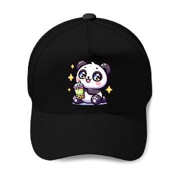 Discover Panda Bubble Tea Boba Kawaii Baseball Caps