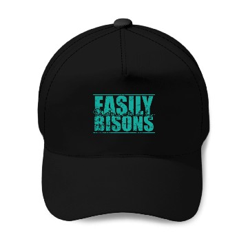 Discover Easily Distracted by Bisons Animal Baseball Caps