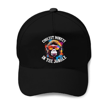 Discover Coolest Monkey In The Jungle Baseball Caps