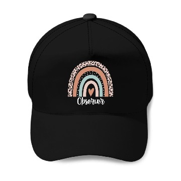Discover Observer Rainbow Leopard Funny Observer Baseball Caps
