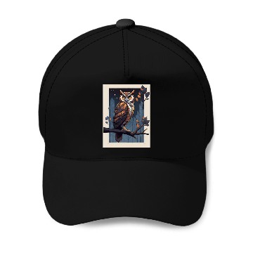Discover Night Owl Geometry Baseball Caps
