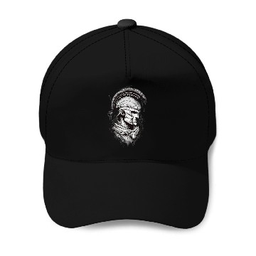 Discover Futuristic Warrior Portrait Design Baseball Caps