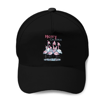 Discover Merry flocking flamingo christmas Baseball Caps