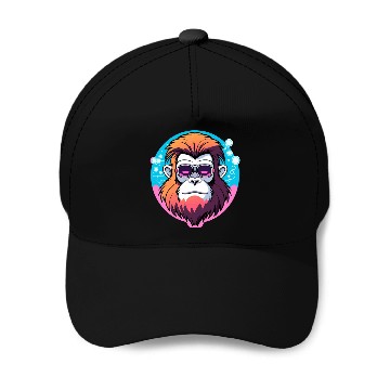 Discover Ape Monkey Illustration Baseball Caps