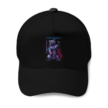 Discover Hey Bear Painting Baseball Caps