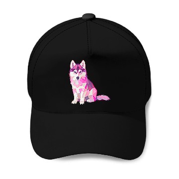 Discover Pink Wolf Cute Baby Wolf Baseball Caps