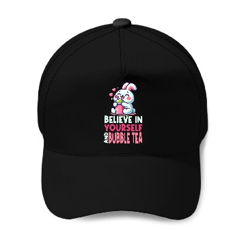 Discover Kawaii Rabbit Bubble Tea Believe In Yourself Baseball Caps