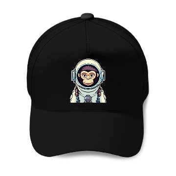 Discover Monkey Ape Astronaut Illustration Baseball Caps
