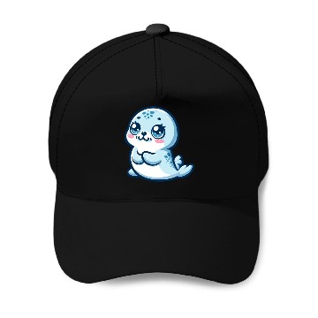 Discover Graceful Seal Serenity Baseball Caps