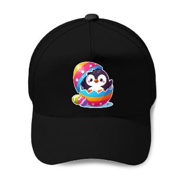 Discover Penguin hatches from colorful Easter egg Baseball Caps