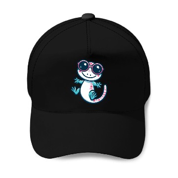 Discover Playful Lizard Cartoon Baseball Caps