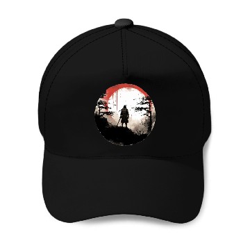 Discover Samurai Sunset Baseball Caps