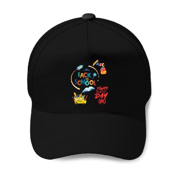 Discover Happy First Day Back To School Baseball Caps