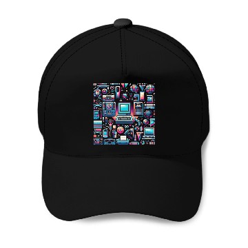 Discover 90s Tech & Pop Culture Baseball Caps