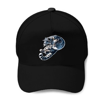 Discover Snow Leopard Leopard White Leopard Baseball Caps