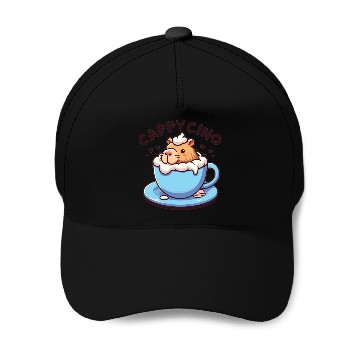 Discover Cappyccino Capybara Coffee Cappuccino Baseball Caps