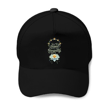 Discover Luminous Lotus Serenity Baseball Caps