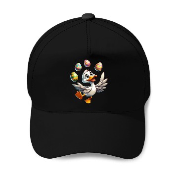 Discover Easter Duck Juggling Eggs, Artistic Drake Baseball Caps