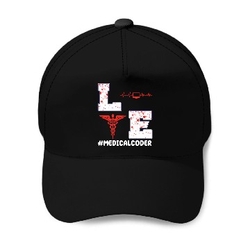 Discover Medical Coder Valentine's Day Design Baseball Caps
