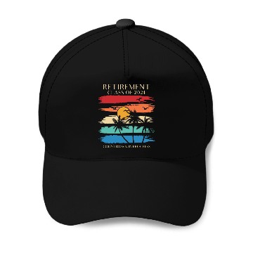 Discover 2024 Retirement Countdown Beach Baseball Caps