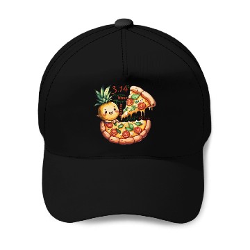 Discover pi day math Pineapple pizza Toppings Baseball Caps