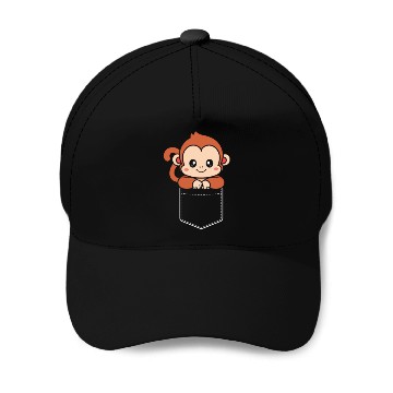 Discover Monkey in a Pocket Baseball Caps