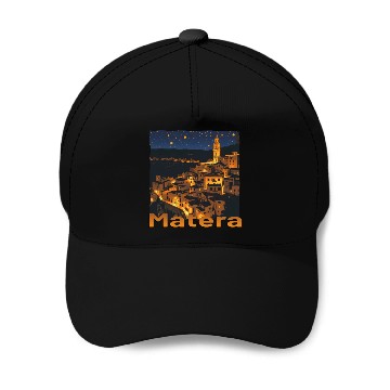 Discover Matera Italy Sunset Night Starry Sky Baseball Caps