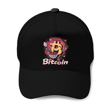 Discover Pi day 3.14 Crypto Bitcoin Math Strawberry Pie Baseball Caps
