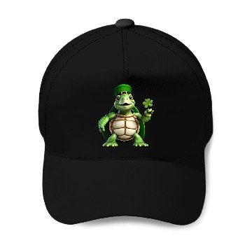 Discover Green turtle celebrating St. Patrick's Day. Baseball Caps