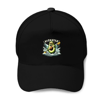 Discover Avokayak Whitewater Kayak Baseball Caps