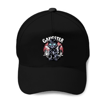 Discover cat gangster Baseball Caps