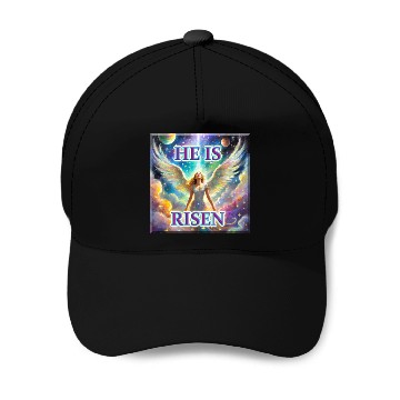 Discover Angelic Joy and Supernatural Elation, HE IS RISEN! Baseball Caps