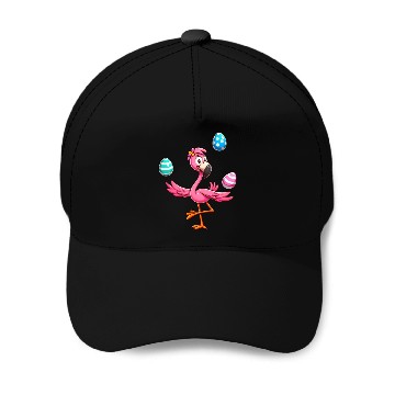 Discover Flamingo Juggler with Easter Eggs Celebration Baseball Caps