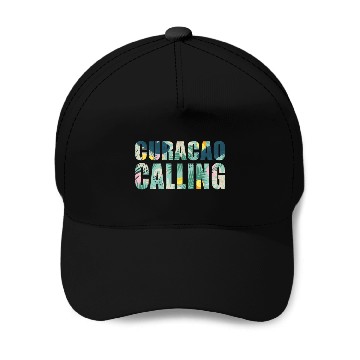 Discover Curacao Calling Tropical Vibes Baseball Caps